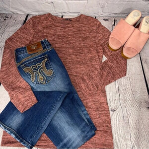 Heathered blouse  womens small long sleeve